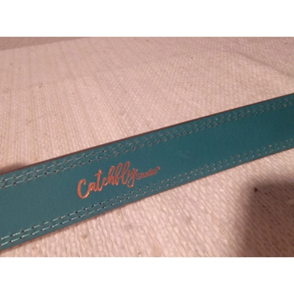 CatchFly Studio Tooled Leather Belt Arrow Embroidery Girl Size Small Western‎